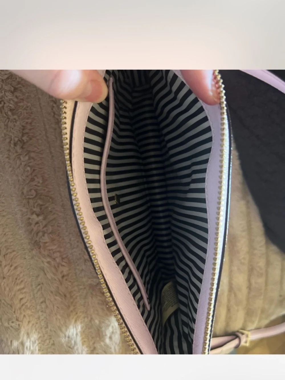 kate spade blush pink crossbody with gold hardware - Picture 3 of 3